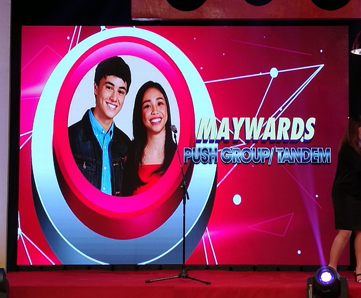ABSCBNpr's tweet photo. #MayWard is this year's Push Group/Tandem! #PushAwards2017 https://t.co/hRQRliLhxJ