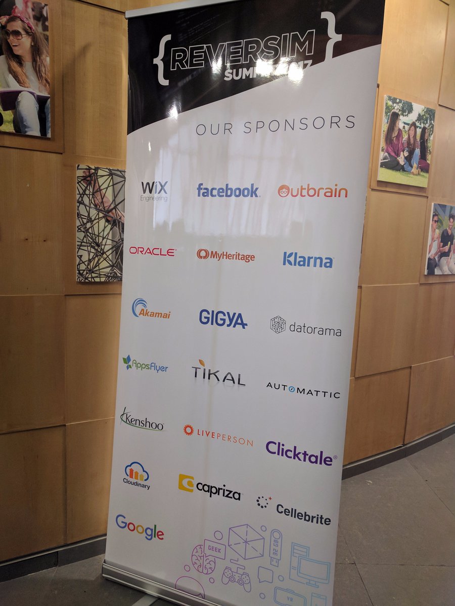 CaprizaEng's tweet photo. Proud sponsor of the @reversim summit 2017!! https://t.co/dVbu8ZbLzt