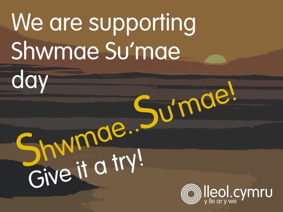 LeanneWood's tweet photo. Bore da pawb! Mae'n Diwrnod #ShwmaeSumae / today is  Shwmae / Sumae Day - why not give it a go. #Cymraeg #Welsh https://t.co/tFiqnmsNlH