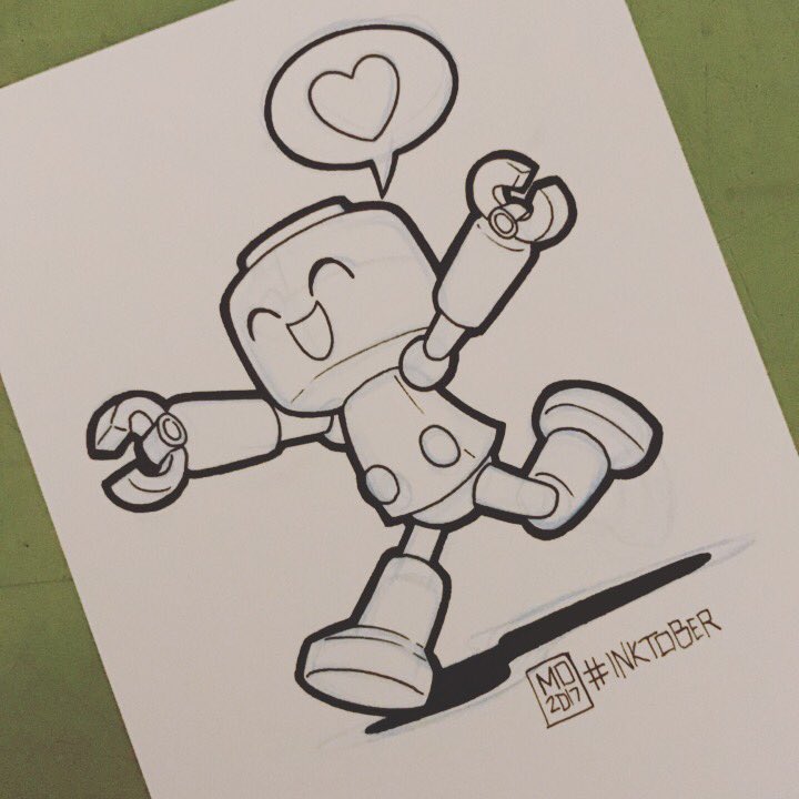 RedCactusM's tweet image. DAY 14: "Miss Tron!" #servbot #megamanlegends #inktober2017 #inktober