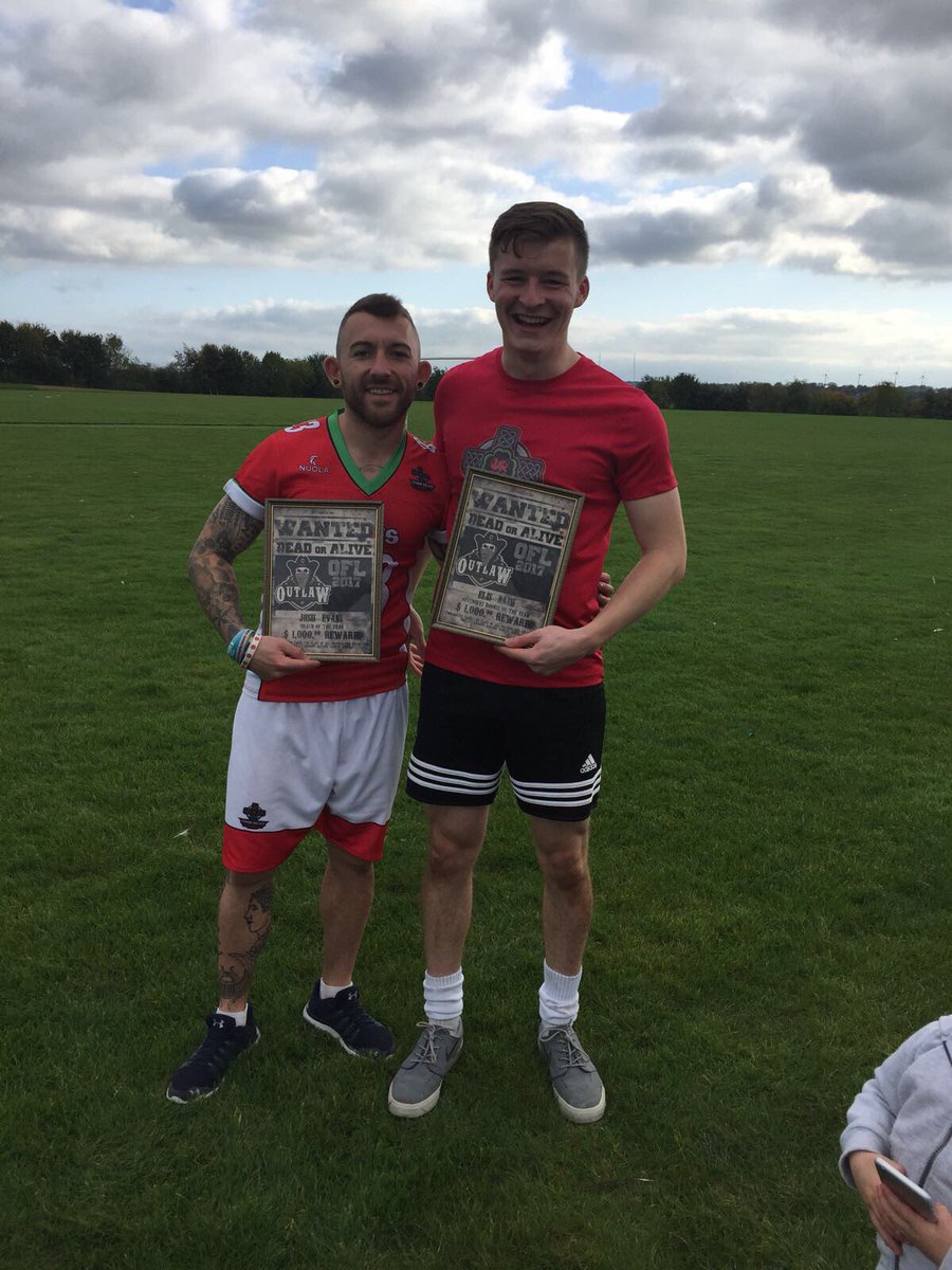 Our <a href="/OutlawFlag/">Outlaw Flag League</a> Award Winners! WR Elis Nash won Offensive Rookie of the Year! @JoshEvans90 won Coach of the Year!
WELL DONE!