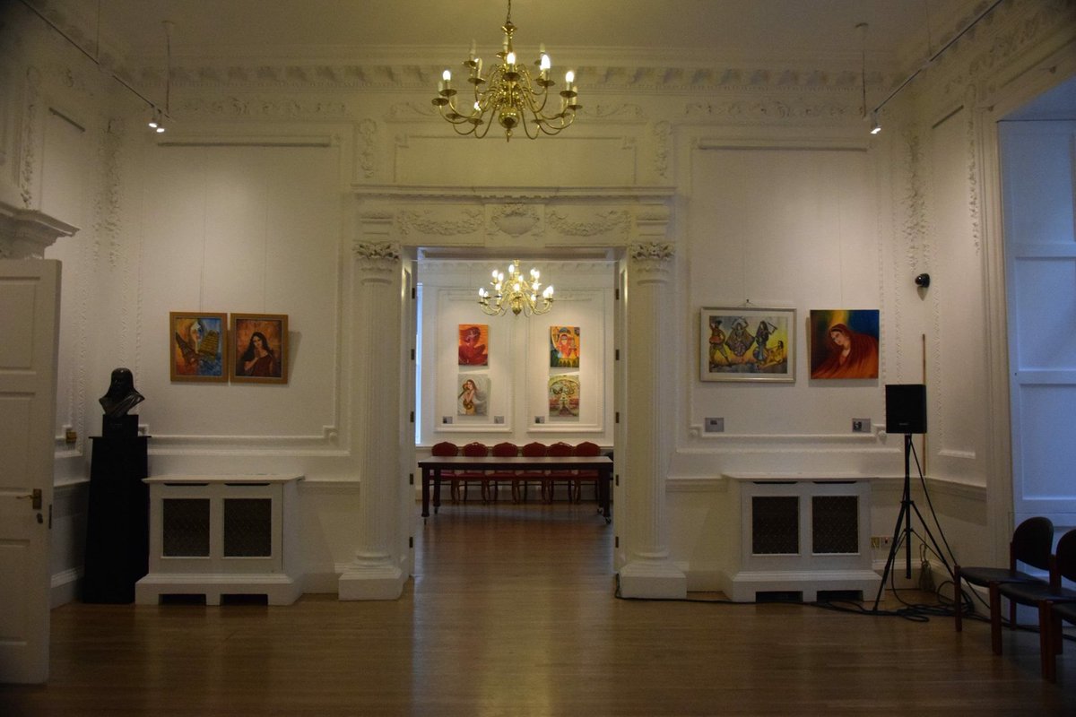 DrRamyaMohan's tweet photo. #Glimpses - My solo #Art #exhibition #HighCommissionOf IndiaUK #Cultural wing around #mentalhealth through #art #Mentalhealthawarenessweek https://t.co/zzutgehzPa