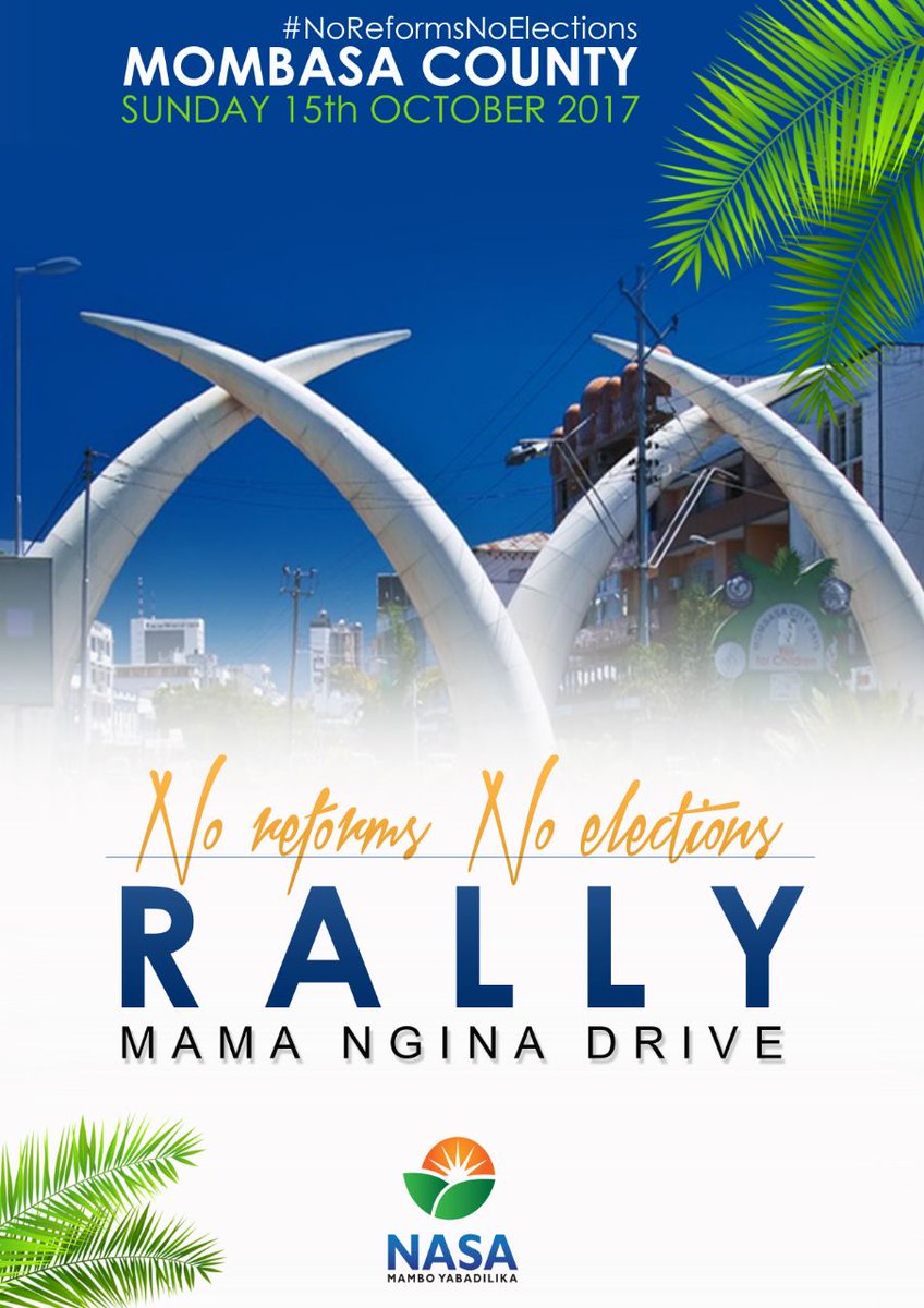 Where is one bwana super secretary to ban #NoReformsNoElections rally in Mombasa? #NasaInMombasa #NasaOnTrack