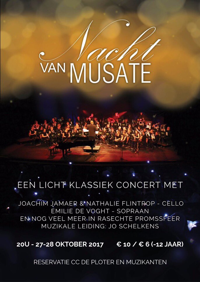MusateTweet's tweet image. Wij tellen ongeduldig af... Nog 12 keer slapen tot Nacht van Musate! Tot dan! #ternat #musate #concert