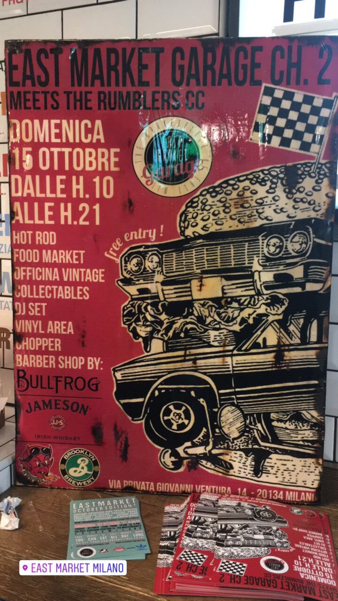 #today #eastmarket garage ch. 2 via Ventura 14 #lambrate milano #classiccars officina vintage #collectables #djset #hotrod