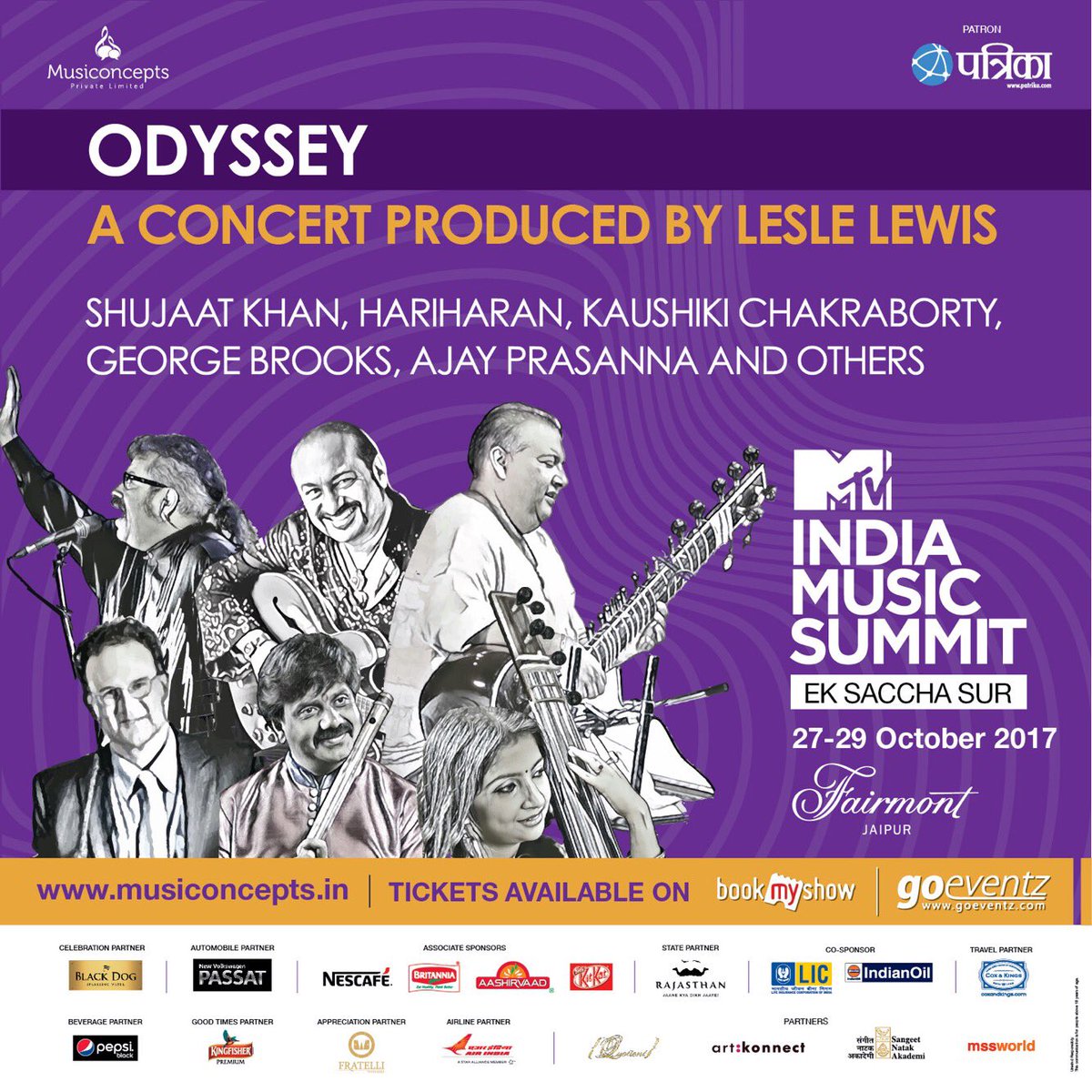 IndMusicSummit's tweet image. Odyssey at @MTV India Music Summit #Jaipur !
@LesleLewis @SingerHariharan @Singer_kaushiki #BeThere ! 
#IndiaMusicSummit #EkSacchaSur #IMS17