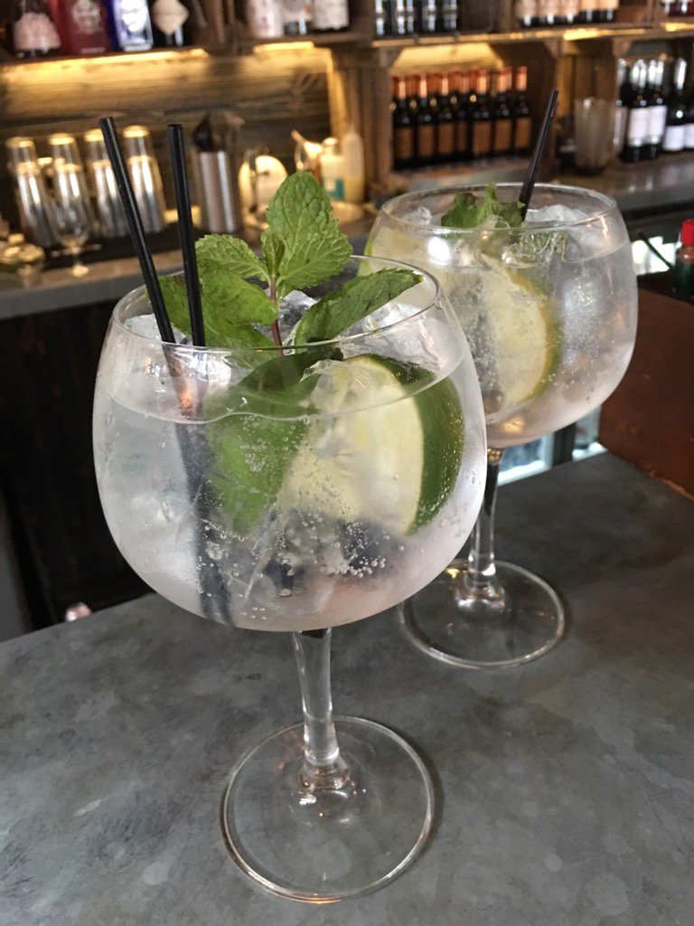 Here's one of our new Autumn Gins - Nordes from Galicia, flavoured with juniper, ginger and hibiscus. Delicious!