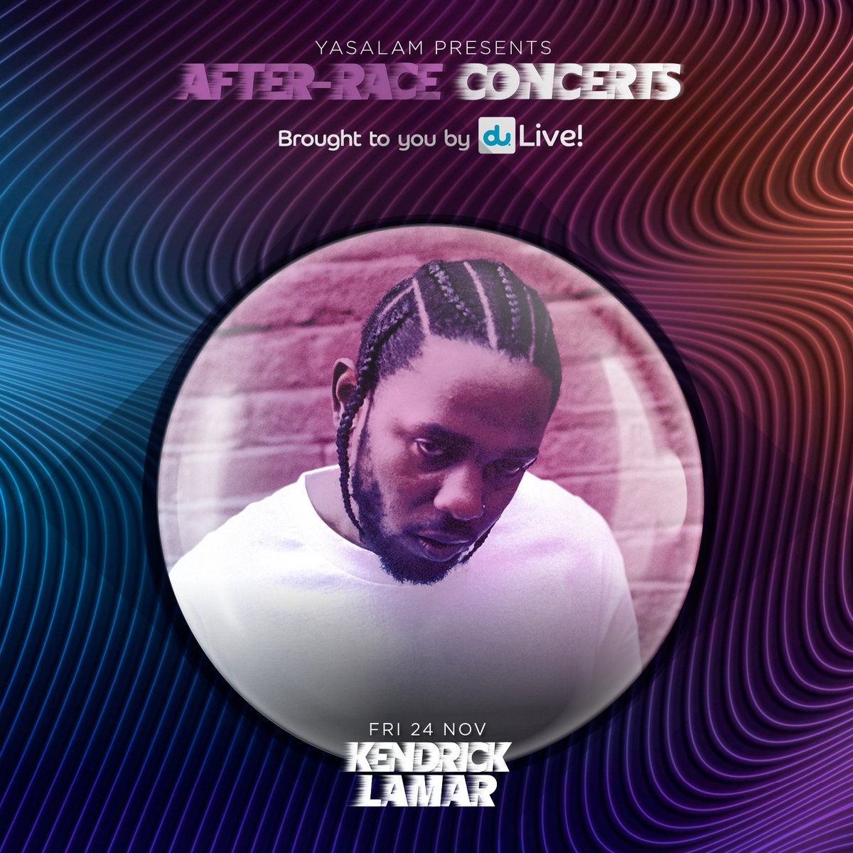 YasalamAE's tweet photo. Hol’ Up! @KendrickLamar confirmed to perform at #Yasalam2017 for Nov 24. It’s going to be LIT! https://t.co/X819iMGmgg #KendrickAtF1 #duLive https://t.co/HWO2fGwz77
