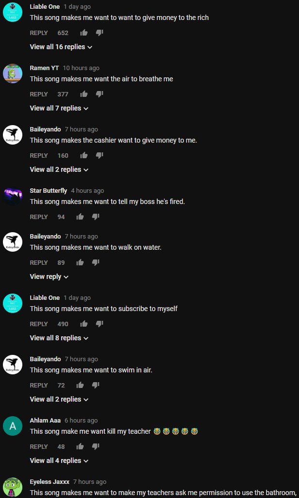 WorsttBehaviour's tweet photo. YouTube comments 2017 https://t.co/rhK6VlE4Yo