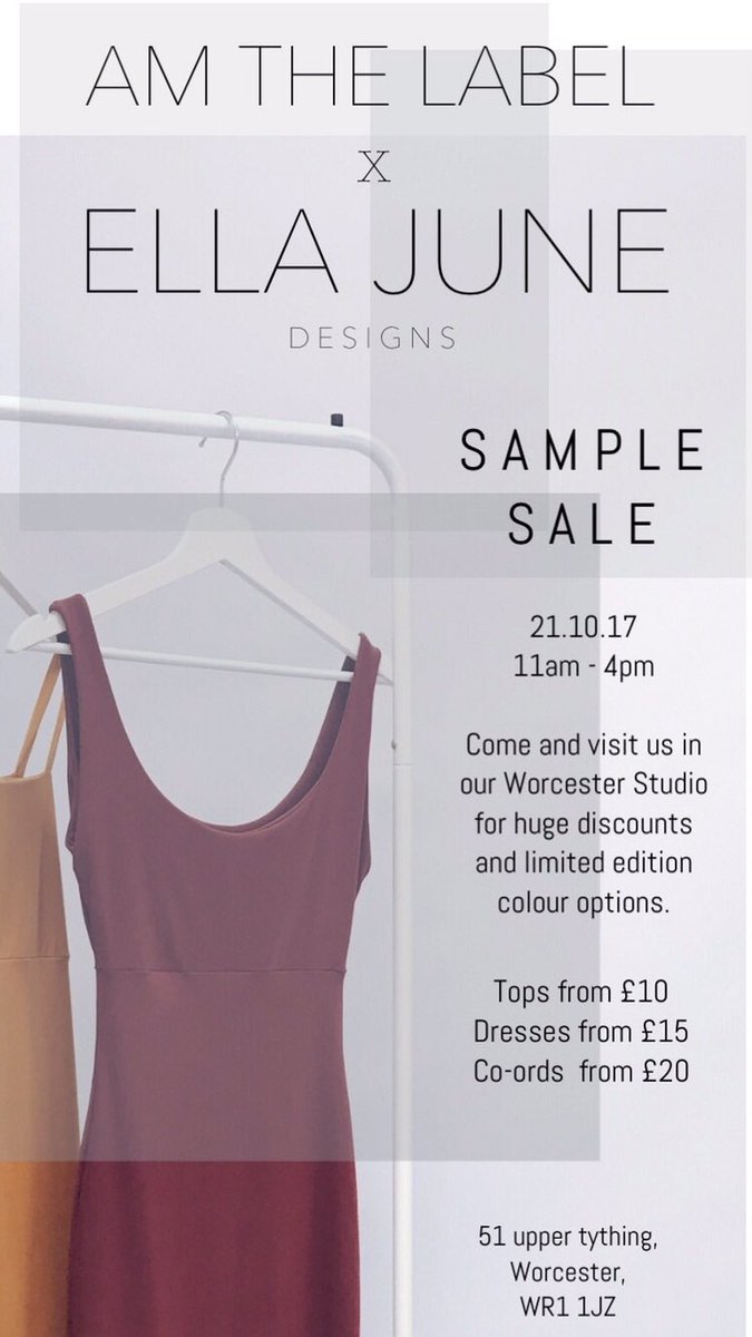 Gabriella_EJD's tweet photo. Sample sale ✖️ next Saturday https://t.co/cXwypshPqh