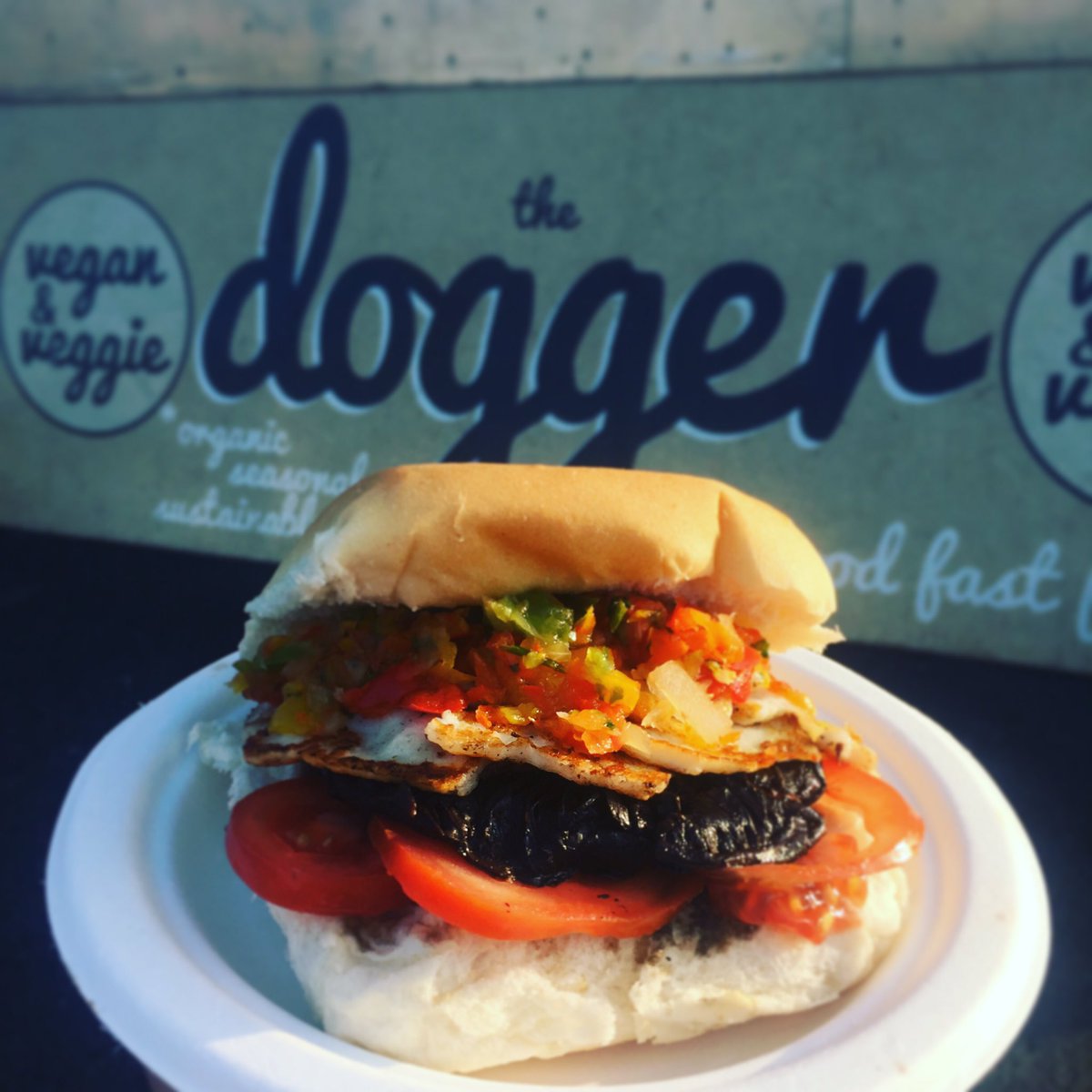 TheDogger1's tweet photo. We're at the finish line #mcrhalfmarathon runners. Serving up #veggie and #vegan dishes to refuel your tanks.. https://t.co/fFOO65U2IC