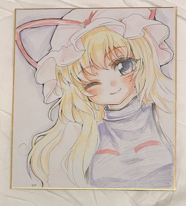 あともう一枚だけ色紙をお迎えしてます…!こちらミリコさんちのゆかりんです…!きゃわわ… 