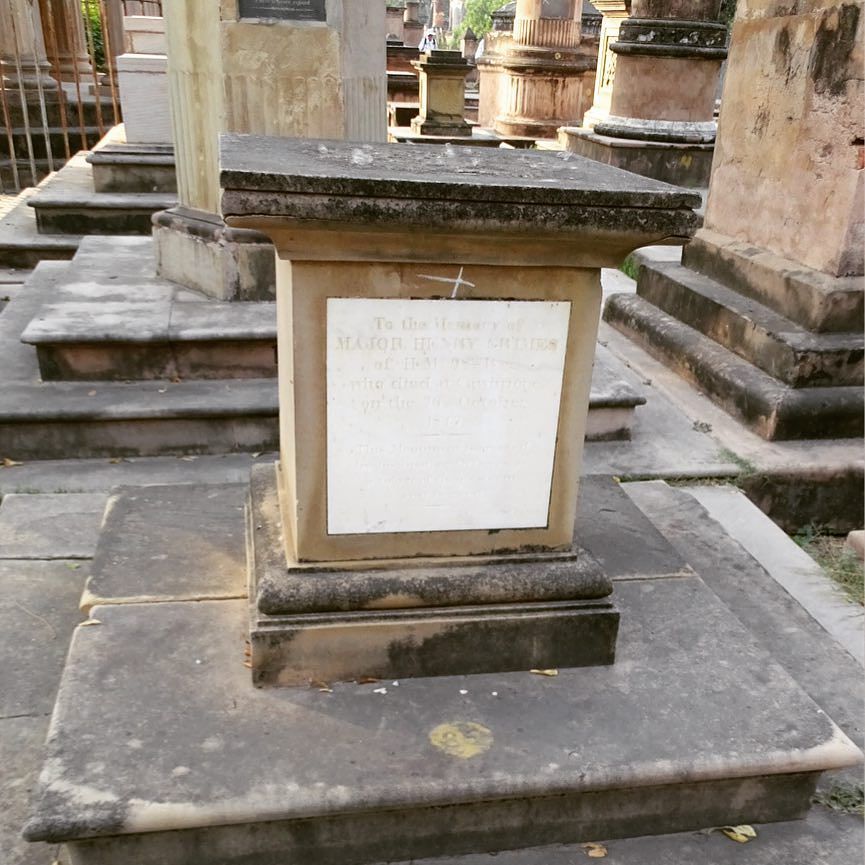 valmayuk's tweet photo. #Grave of Major Henry Grimes of HM 98th Regt at #Katcheri #Cemetery #Kanpur Died 26 Oct 1847 #genealogy #familyhis… https://t.co/u8ZIJnv0b6 https://t.co/EXRm6TX7dS