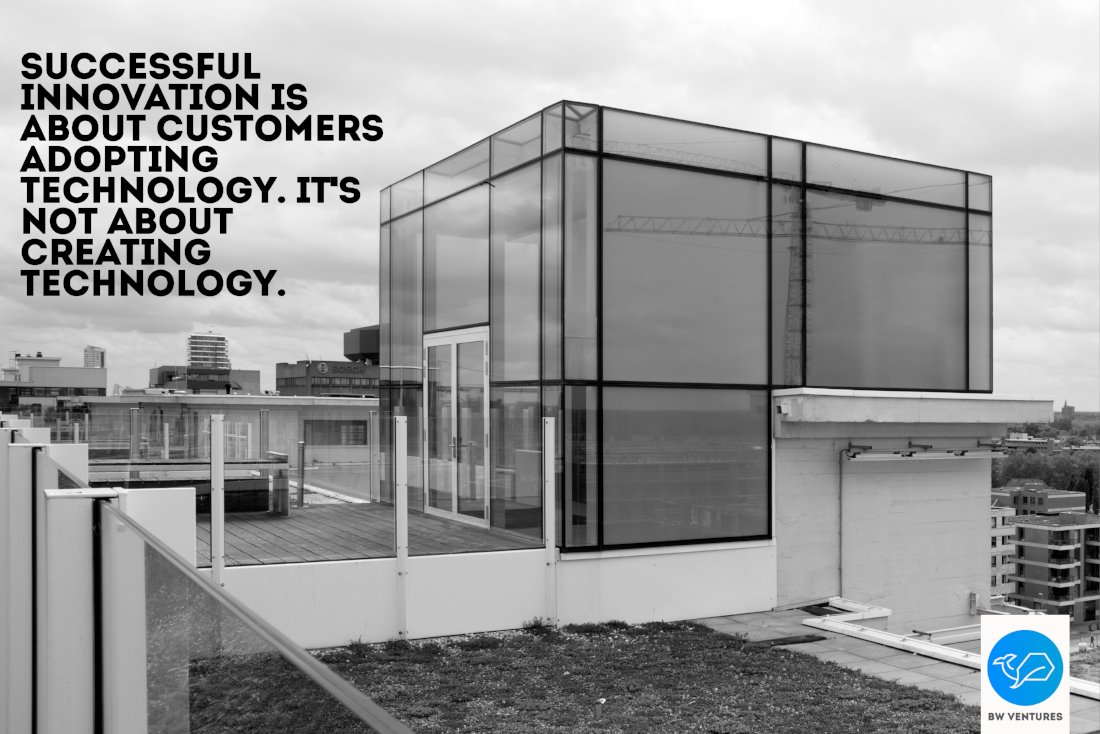 Successful #innovation is about #customers adopting technology. It's not about creating technology #leanstartup #entrepreneurship