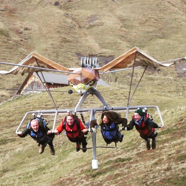 TravelwithGt's tweet photo. Huge fun zip lining @GrindelwaldCH on new #FirstGlider @JungfrauRegion @HeavenPublicity @MySwitzerland_e @TravWriters @SilverTravelAd https://t.co/0sMsjwspNM