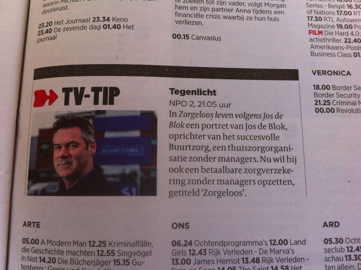 josdeblok's tweet photo. Ik hoop dat mijn opvattingen over management in Tegenlicht niet persoonlijk worden opgevat..... https://t.co/GikHfv6ibx