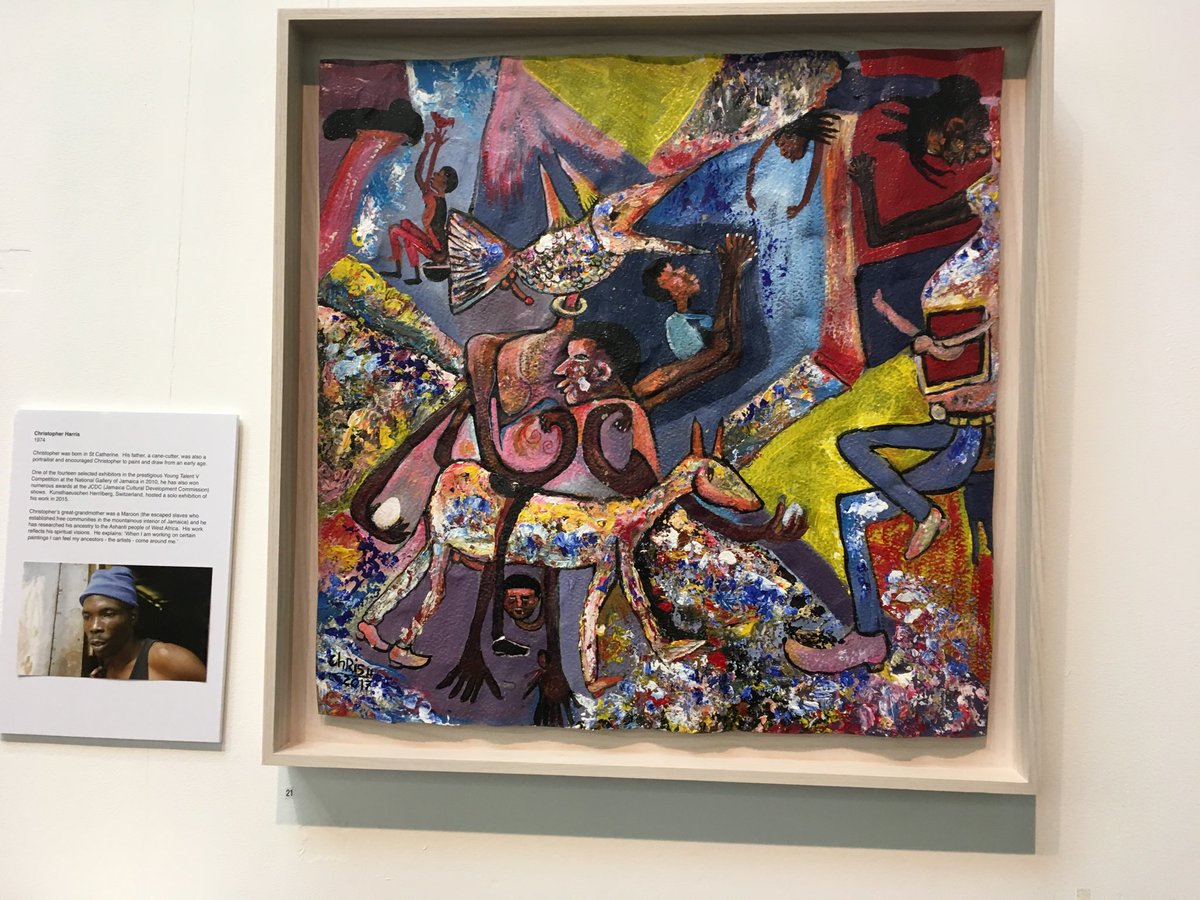 intuitive Jamaican Painting at the hlsi gallery Highgate London...some good work