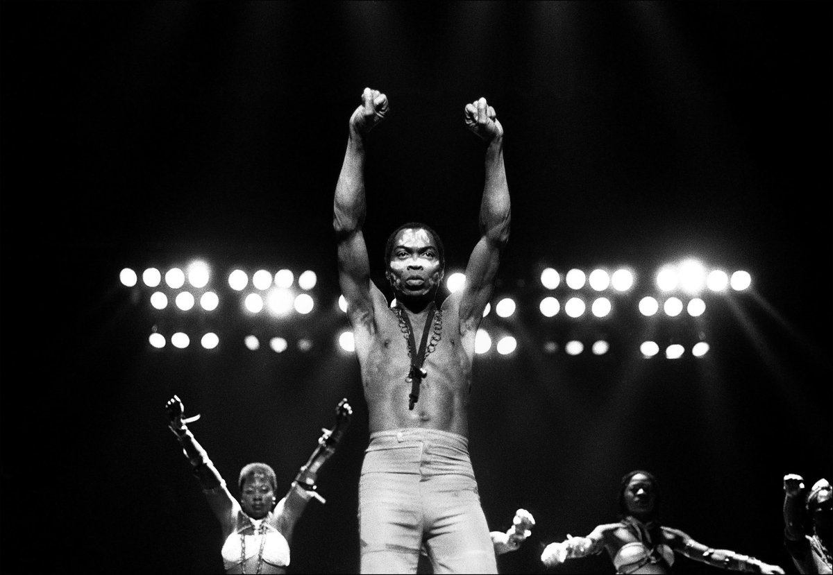felakuti's tweet photo. Today in 1938 a legend was born. Happy birthday Fela! #Felabration

📷: Leni Sinclair / Getty Images https://t.co/nUFrDBf7cH