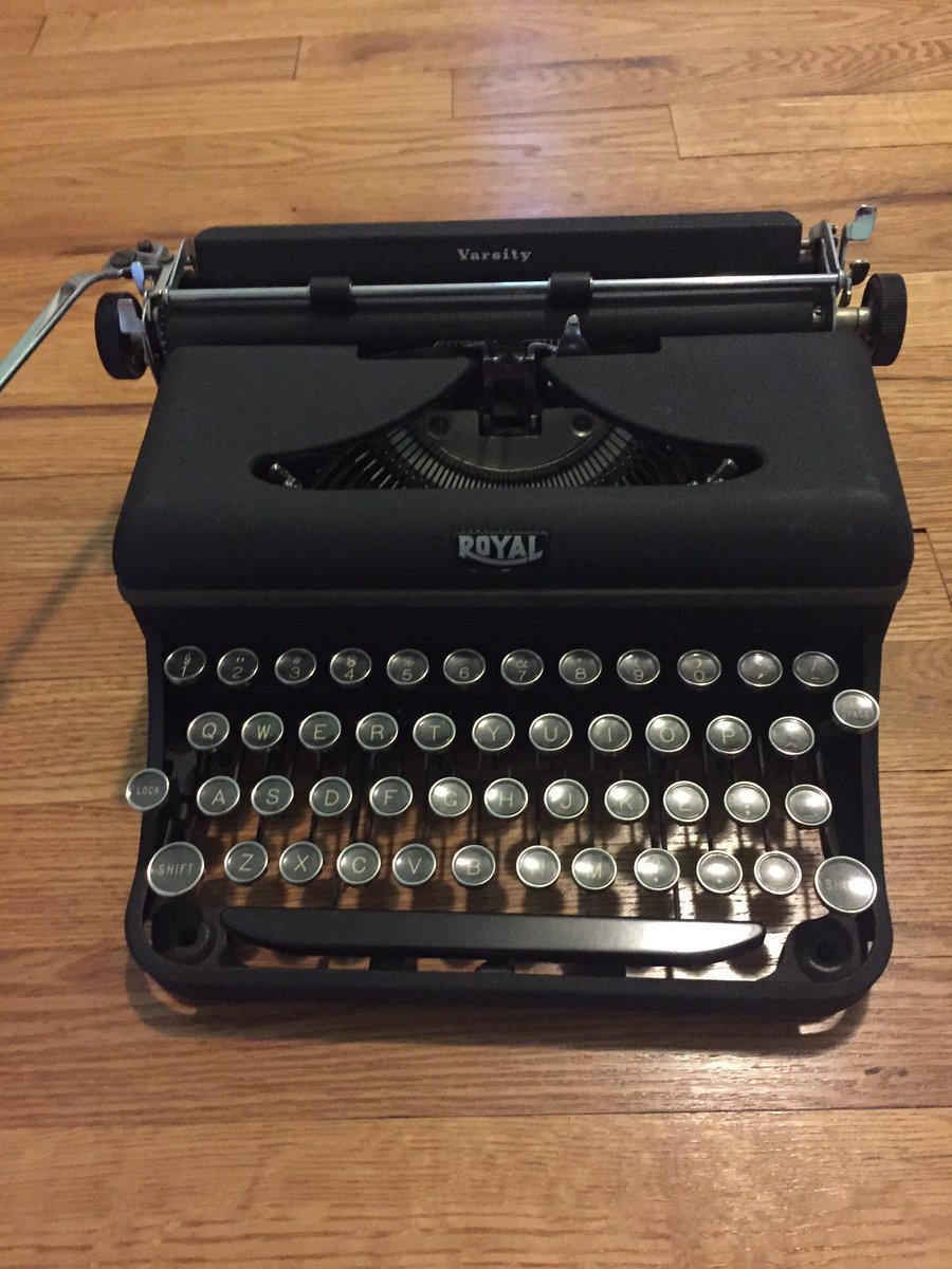 carolineradaj's tweet photo. Loved seeing @tomhanks on @CBSSunday talking about typewriters! Here are the three I have, Tom! #TeamTypewriter https://t.co/RIpFP1Rt3Z