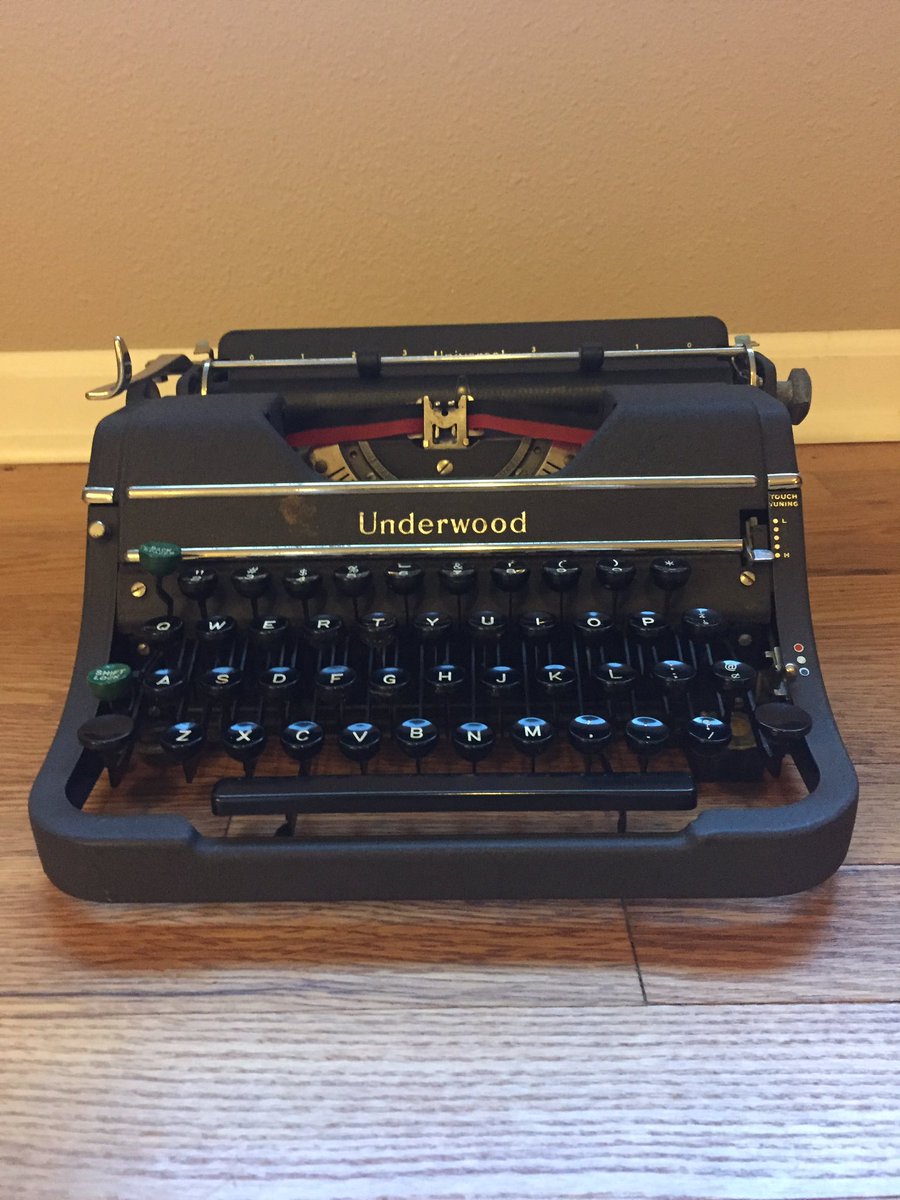 carolineradaj's tweet photo. Loved seeing @tomhanks on @CBSSunday talking about typewriters! Here are the three I have, Tom! #TeamTypewriter https://t.co/RIpFP1Rt3Z