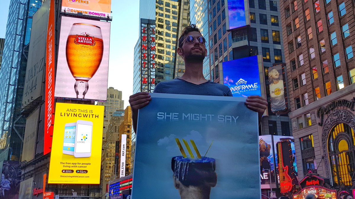 Super Excited! two more weeks. #SheMightSay #timessquare #Electropop #Music #Tropical #Debut #Release #Single