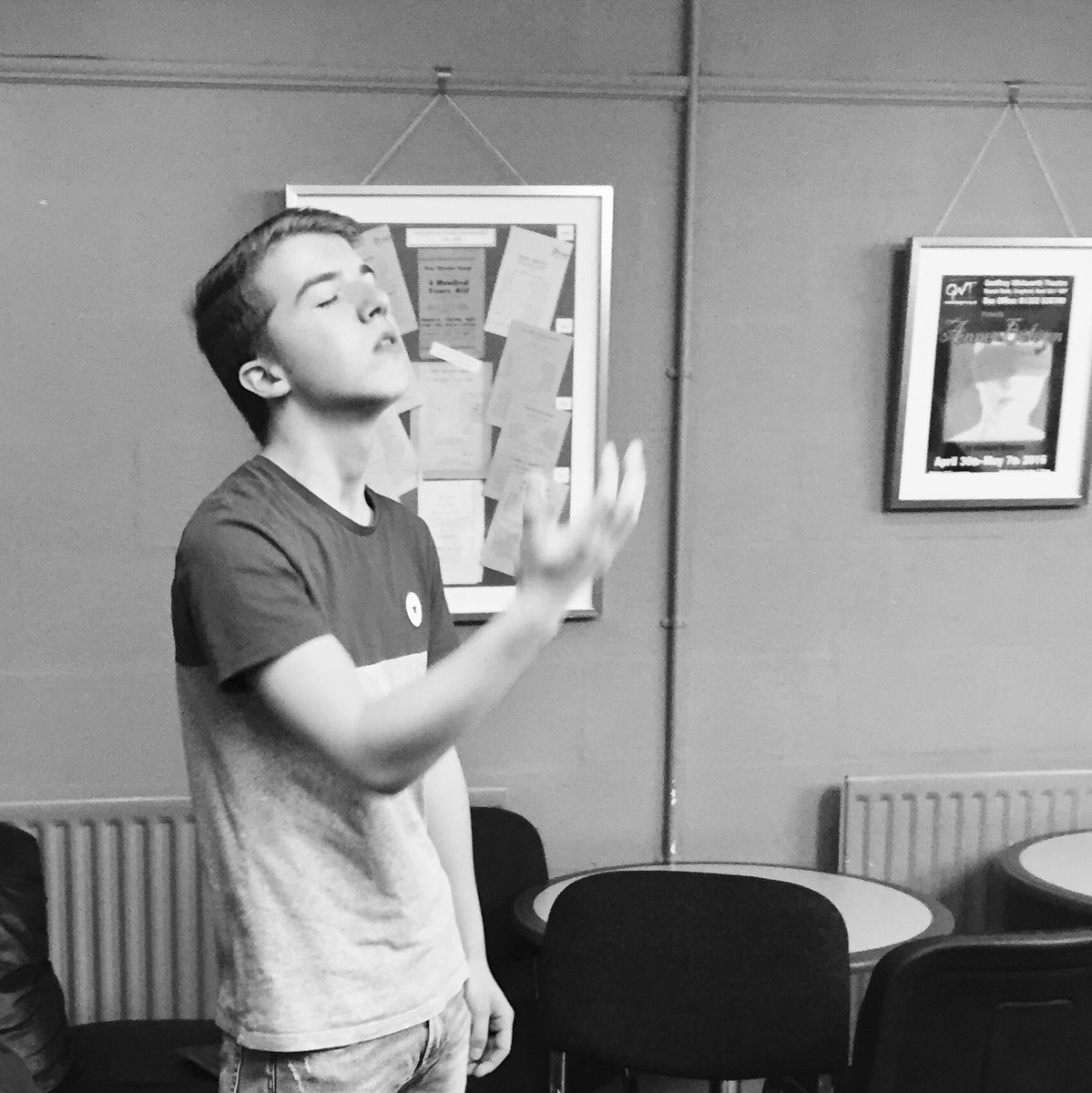 GWTYouth's tweet photo. Mime workshop today! Using props, then with our eyes closed then taking them away completely! Impressed by the focus! #OurTown #mime https://t.co/4yRajxzFaE