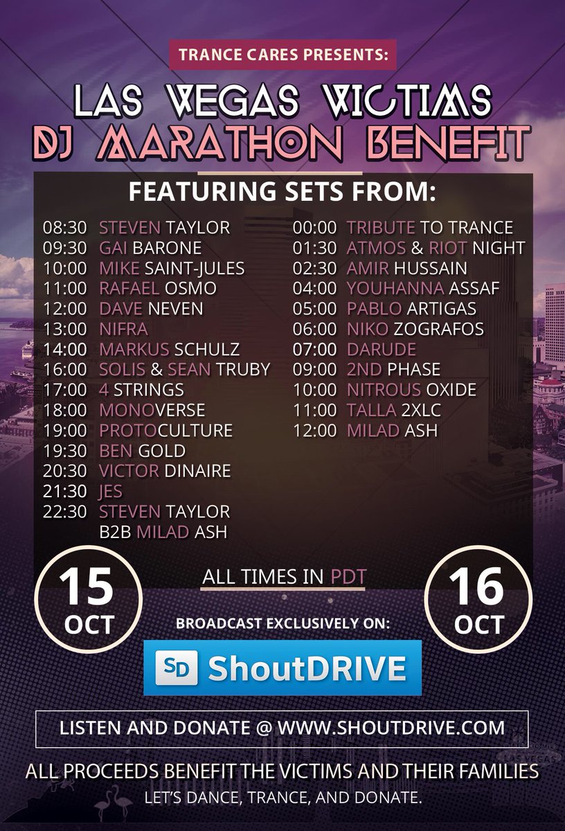 Darudevil's tweet photo. Guys, check out this trance marathon for Vegas Victims Fund! #VegasStrong
https://t.co/g59wayZRlY
DO SHARE! https://t.co/CQX1iFIiIK