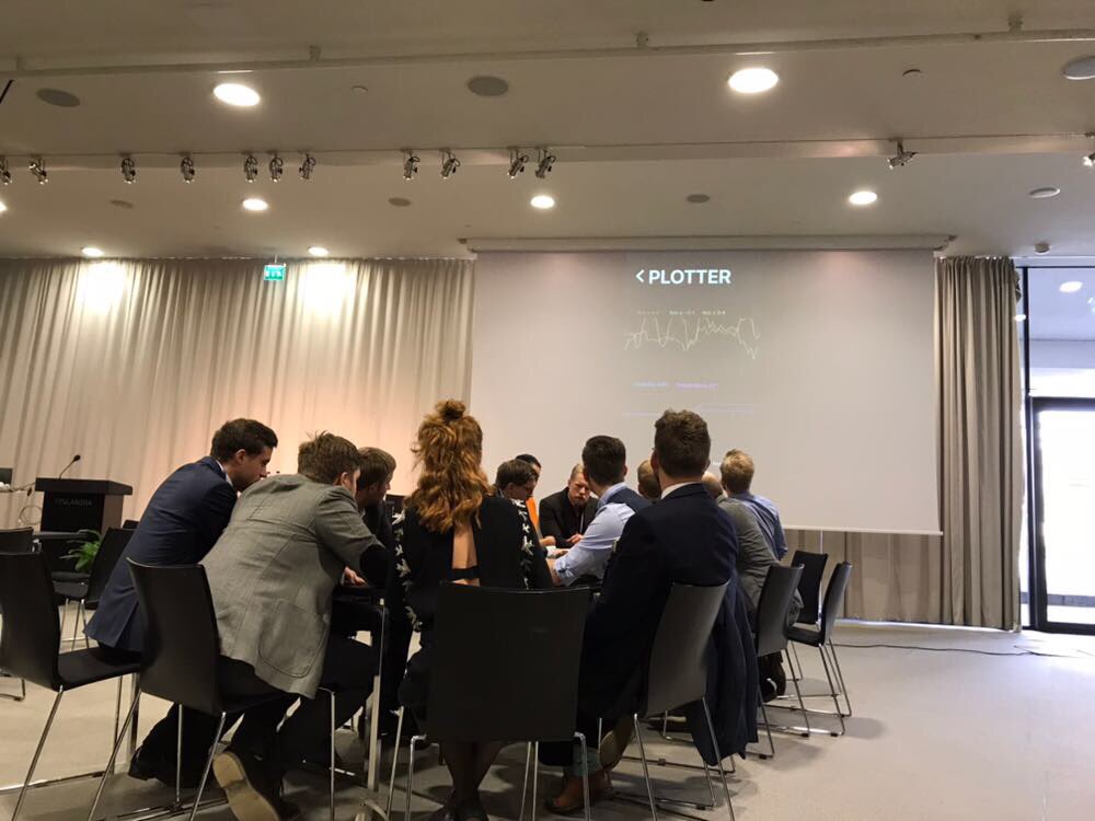 NeueFashionTech's tweet photo. #Fashiontech workshop at #edgeconf2017 (@netlight). The participants created #Spotify (@Spotify) controllers with #Automat and #Flow. https://t.co/3pfyhJguis