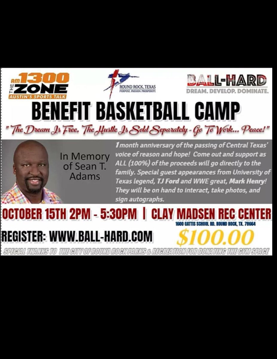 sirrod3's tweet image. TODAY: 🏀Camp
This Will Be Special! Parents...sign your kids up today or just show up! #SeanAdams #TheAdamsTheory #RIP