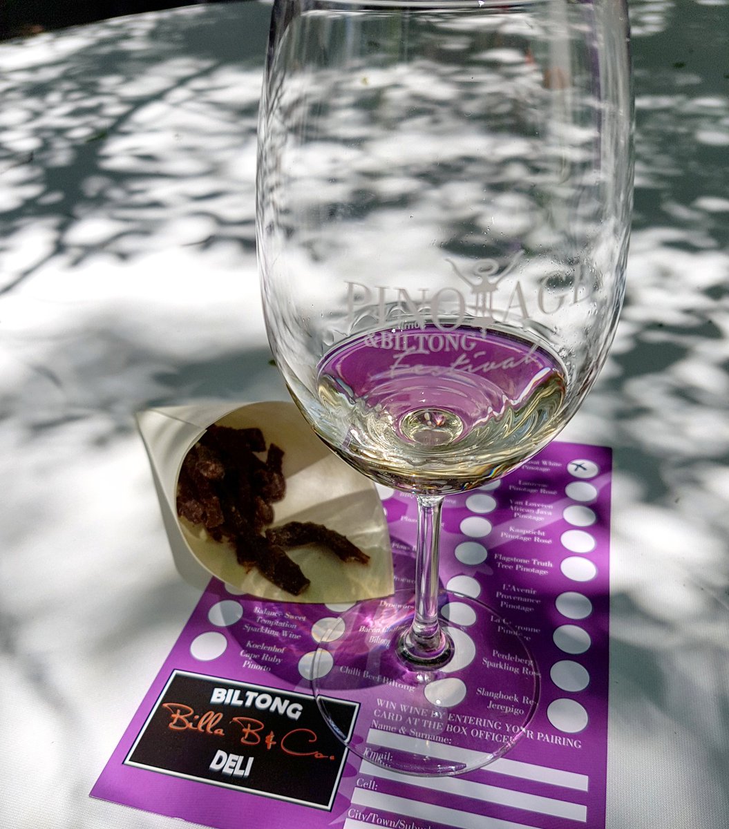 DeFiWhore's tweet photo. First up, the @MellasatWines white Pinotage
#PinoBiltongFest https://t.co/yuidc1kP1X