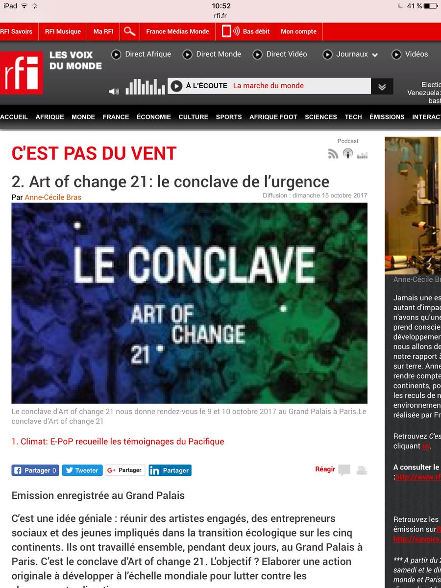 Artofchange21's tweet photo. Merci @CestPasDuVent pour ce reportage sur #LeConclave2017 ! Au micro : @illacdiaz @AfrozShah1 @SoukeinaHachem #RomualdHazoumé @AliceAudouin https://t.co/AVnmFbsEvY