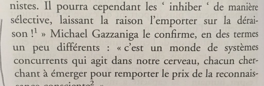 Le fait de prêter des intentions à des entités qui n’en ont pas est un problème en sociologie, pas en neurosciences visiblement