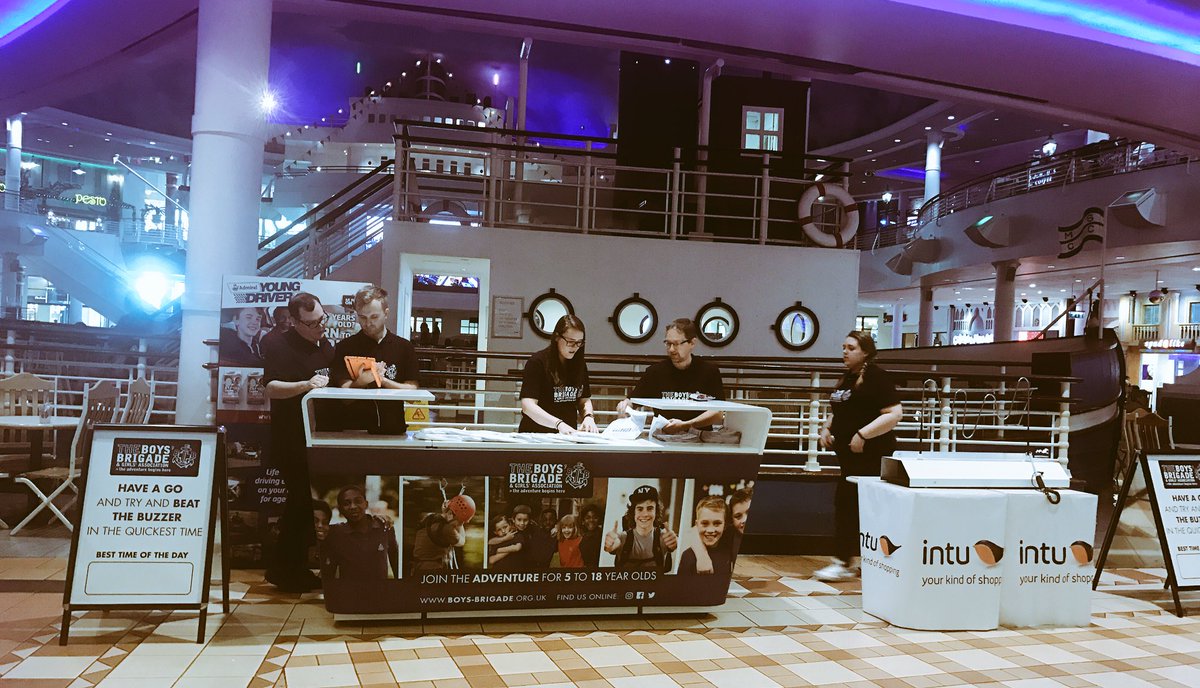 TheBBEngland's tweet photo. We're ready to go @intuTrafford #BoysBrigade #TraffordCentre #Recruitment https://t.co/hO5vAtYern