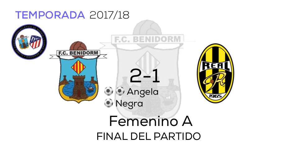 AtBenidormCD's tweet photo. Victoria del Femenino A con goles de Angela y Negra. https://t.co/BCyoyeBiTf