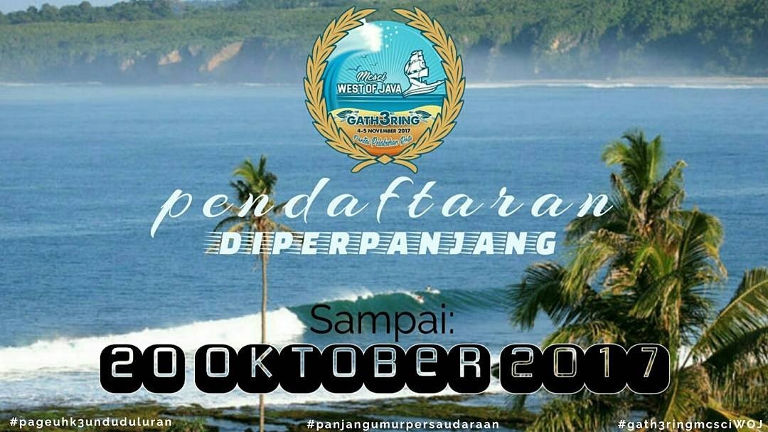 Pemdaftaran di perpanjang lagi sampai tanggal 20 oktober