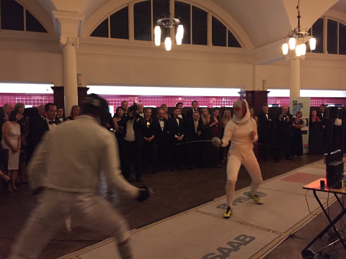 albkron's tweet photo. #PentUp Olympic fencing at dinner https://t.co/8ewAJsmk10
