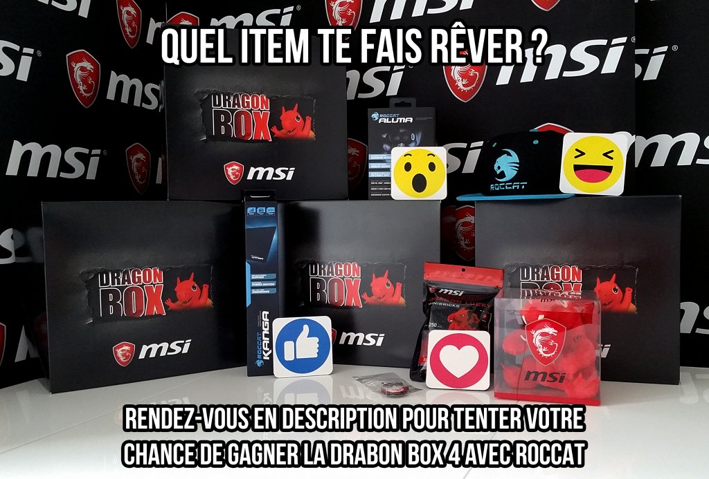 ROCCATFrance's tweet image. 🐲 4 #DragonBox à gagner avec @MSIFrance... du stuff et des goodies rares ! 

💎 Clique-ici : roc.gg/2g2ST8B