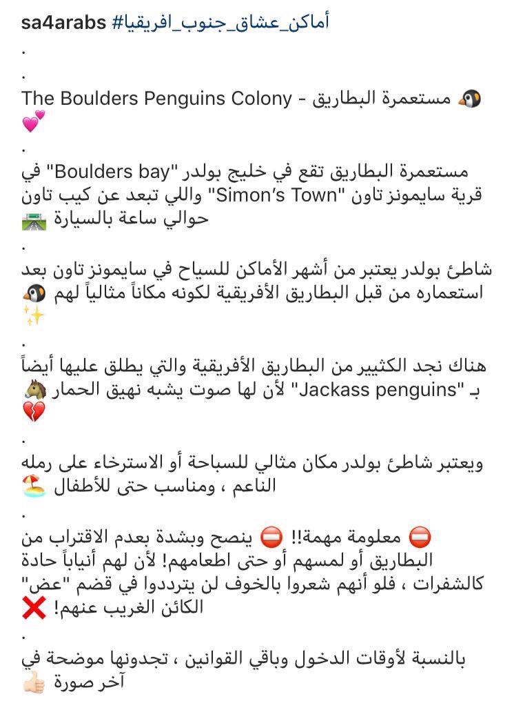 SA4Arabs's tweet photo. مستعمرة البطاريق في #جنوب_افريقيا قرب #كيب_تاون في #سايمون_تاون
مكان ممتع وتجربة فريدة 😍👌🏻
•
#كيبتاون #سفر #سياحة #بحر #شاطئ #شواطئ https://t.co/kF8hJmZhFB