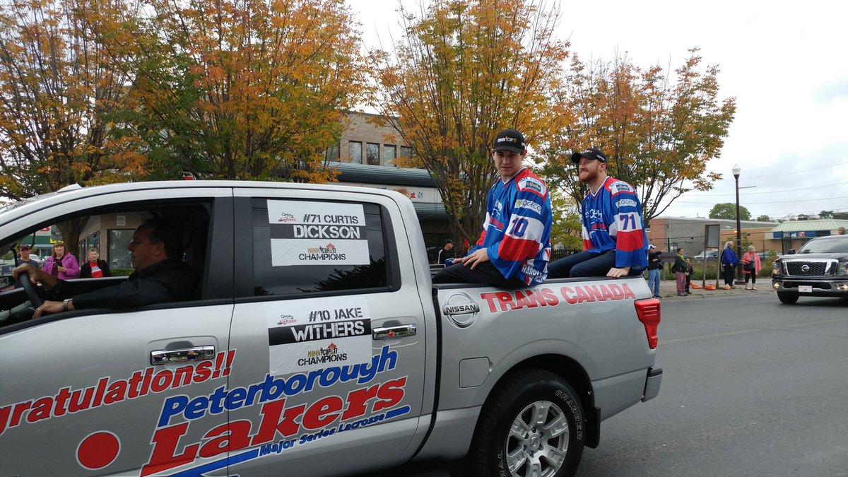 theigh77's tweet photo. Mann Cup parade @PtboLakersLax 
Congratulations https://t.co/mPZFimvkfw