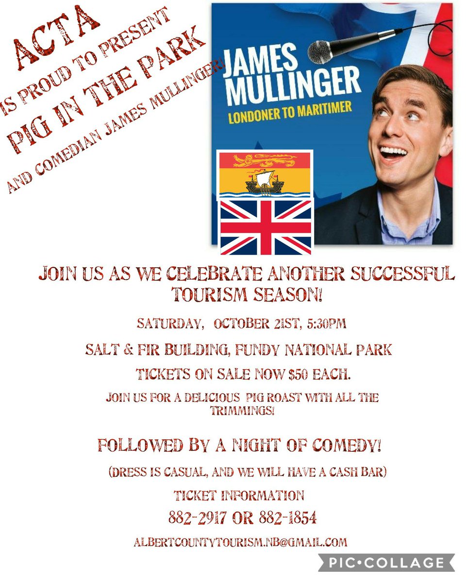TourismAlbert's tweet photo. Saturday, October 21st!  #Tourism #canada150 #NewBrunswick #TourismNB #BayofFundy #JamesMullinger https://t.co/vb8Klkf0be