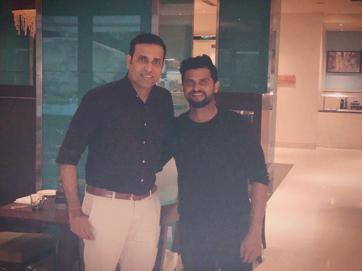 ImRaina's tweet photo. It was wonderful catching up with you @VVSLaxman281! You have always been an inspiration! See you soon again!✌️👍 https://t.co/QLqbCYROy6
