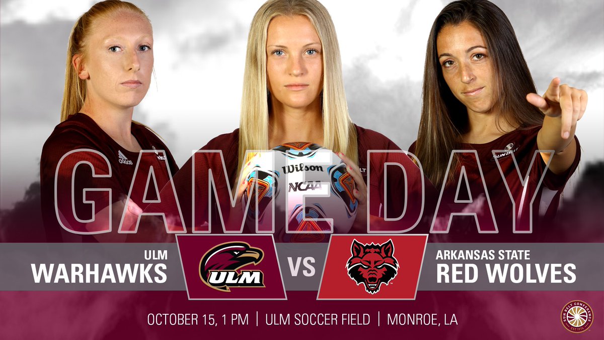 ULM_Soccer's tweet photo. GAME DAY ON THE BAYOU! 
⭐️Senior Day⭐️
📍Warhawk Soccer Field
⏰1PM
🌳Grove is Open 
😜be Loud 
#OwnTheBayou #TeamFirst #TakeFlight https://t.co/TCsdZc072z