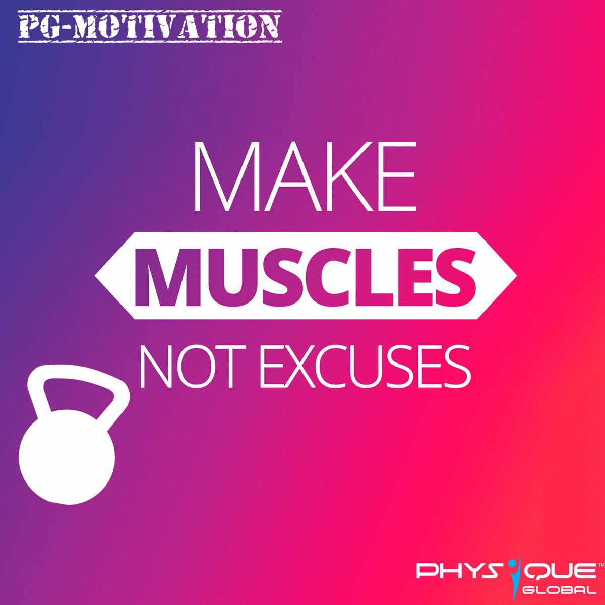 physiqueglobal's tweet photo. Excuses don’t make muscles.
#NoExcuses #MakeMuscles #PGMotivation #Inspire https://t.co/4MpsHMx9mw