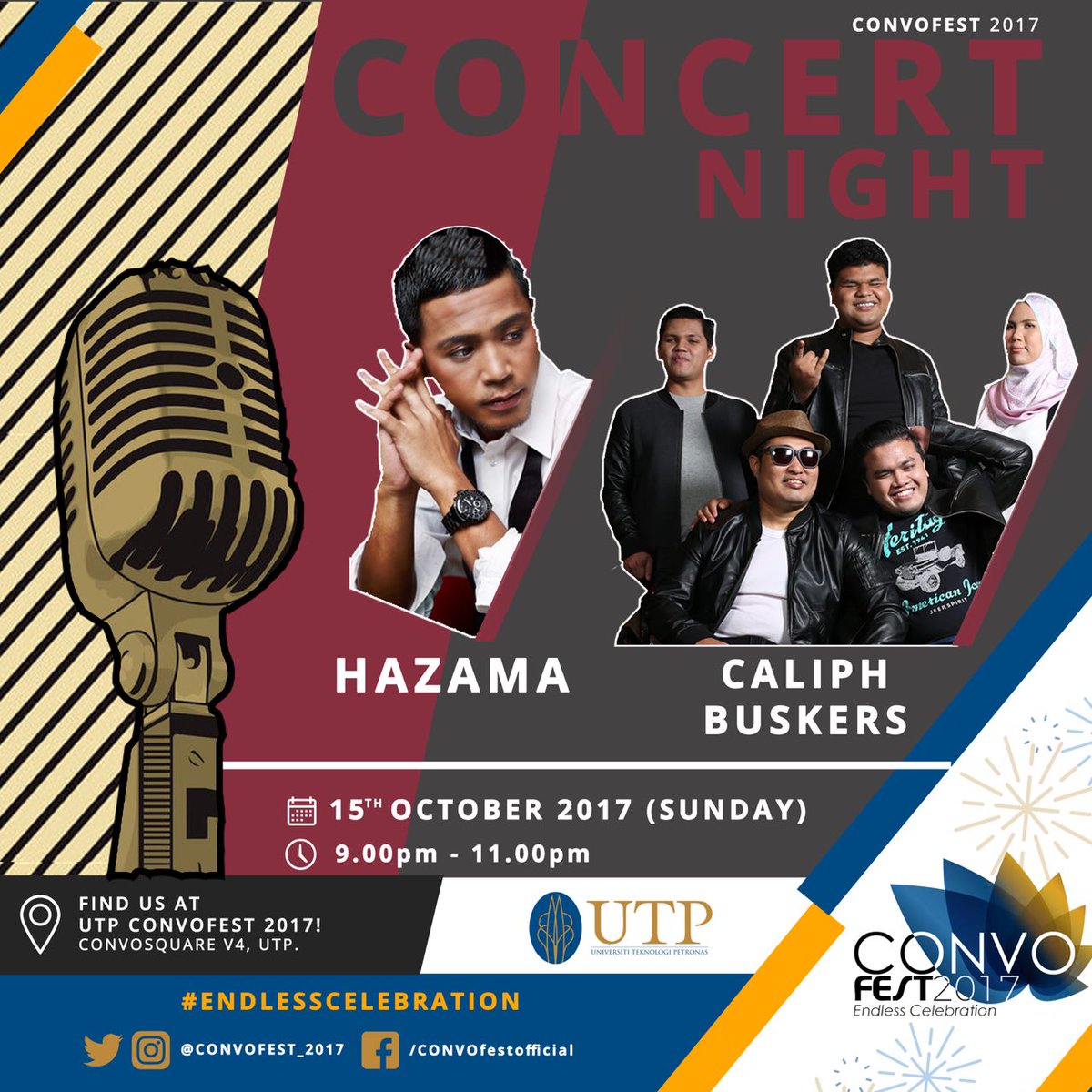 CONVOFEST_UTP's tweet photo. Hazama and Caliph Buskers will be here tonight!! Stay hyped and wait for the fun!#CONVOFEST2017
#ENDLESSCELEBRATION https://t.co/SeFtAiC33n