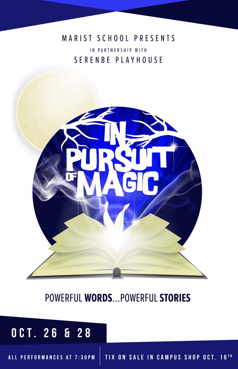 MaristMAG's tweet photo. Tickets on sale now  for In Pursuit of Magic, October 26 &amp; 28, 7:30pm.
Rated PG.  This will not be a “cute” Halloween story. https://t.co/kq3ngJvhTc