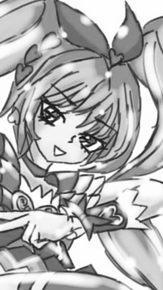 O Xrhsths Mozu Around The World Sto Twitter キュアメロディーモノクロ版 スイートプリキュア キュアメロディー 北条響 明治ザチョコレート 描いた絵をモノクロにしていくとかっこいい