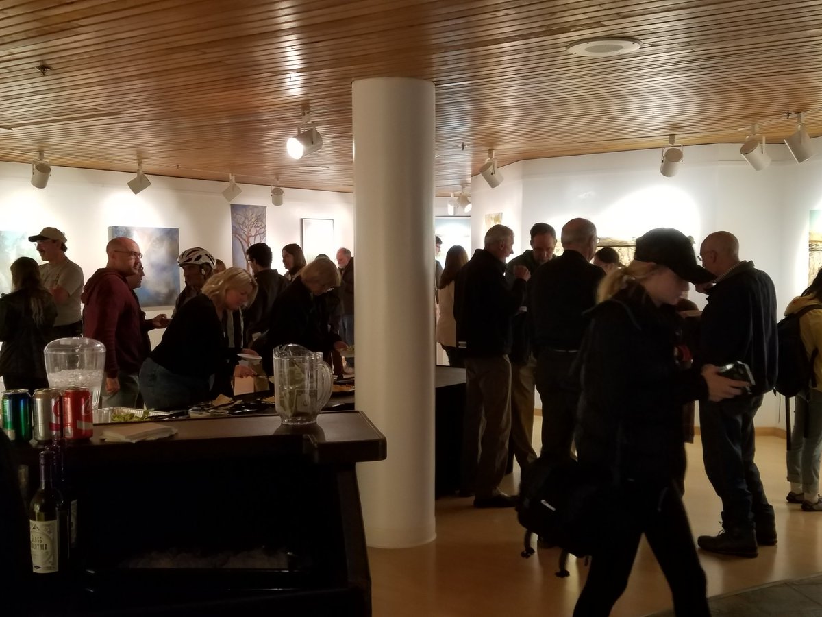 aveaw's tweet photo. Beyond the Surface reception. Record turn out at the Larson Art Gallery! https://t.co/xcmarTKkm1