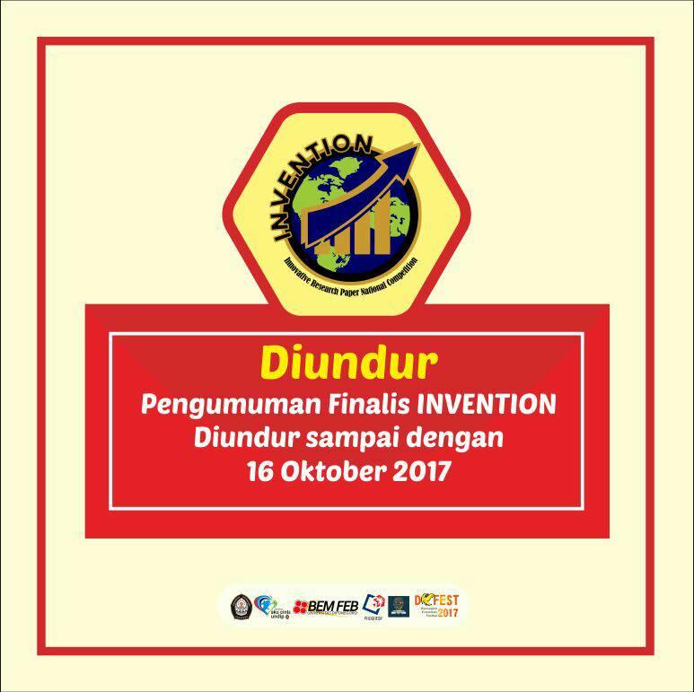 defest2017's tweet photo. [PENGUMUMAN FINALIS INVENTION DIUNDUR]

Selamat malam kepada semua anak muda yang berdedikasi,
https://t.co/ECVrz2La5N https://t.co/RbRfdCTnrM