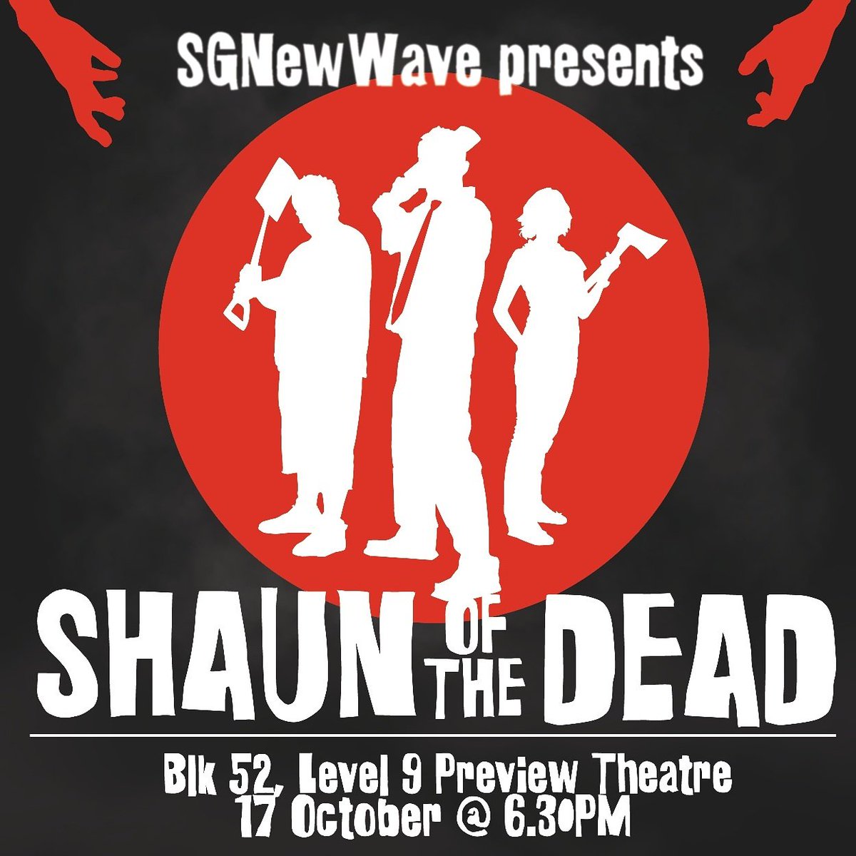sgnewwave's tweet photo. Is it the Halloween Month!👻👻👻 Join us this Tuesday, 17th Oct at 6.30PM in the Preview Theatre to catch Shaun of The Dead! https://t.co/w7Eo1Mbi8X