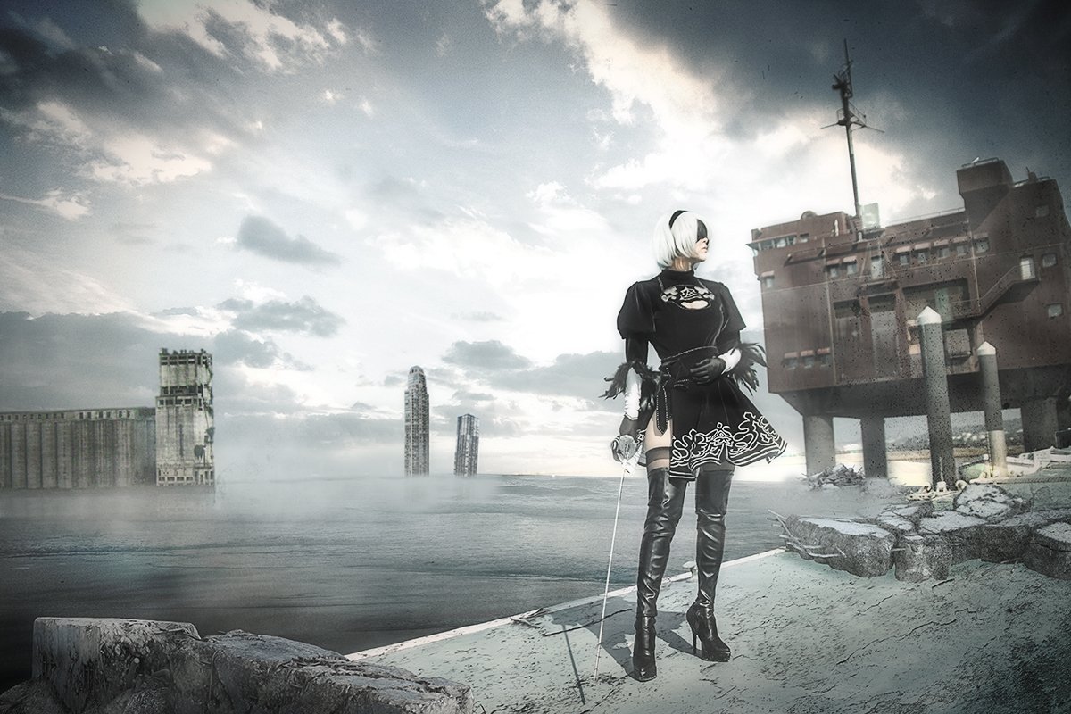 かさね 水没都市 Nier Automata 2b 撮影 霧人 Kiritoww かさね 水没都市 Nier Automata 2b 撮影 霧人 Kiritoww
